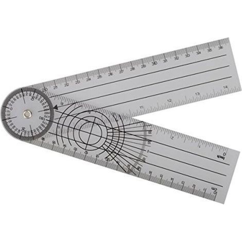 Professionnel 360 Degré Multi-Règle Goniomètre Angle Colonne Vertébrale (1/4)