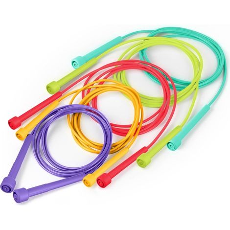 Verstellbare Springseile für Kinder, 5er-Set in Pastellfarben (1/4)