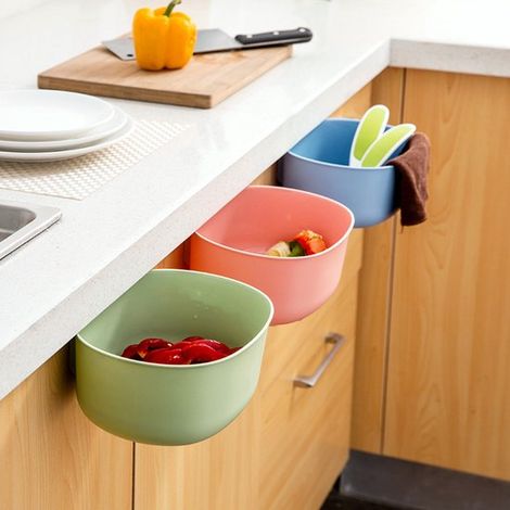 3er-Pack Hänge-Mülleimer, Küchenmülleimer, Haushaltsabfallkorb, Mini-Mülleimer, Wohnaccessoires (1/5)