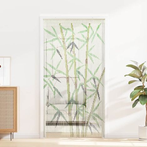 vidaXL Tenda Antimosche per Porte Stampa Bambù 100x200 cm Bambù