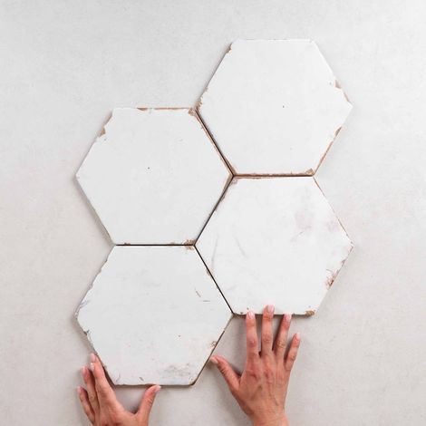Carrelage imitation carreaux de ciment 21x25cm – Grès cérame effet mat – Boîte de 0,52m2 – Pour cuisine et salle de bain (1/5)