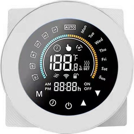 eWelink Thermostat intelligent WiFi pour chaudière à eau/gaz Contrôleur de température numérique Grand écran LCD Bouton tactile Commande vocale Compatible avec Assistant et Alexa/Xiaodu/Tencent Xiaowe (1/5)
