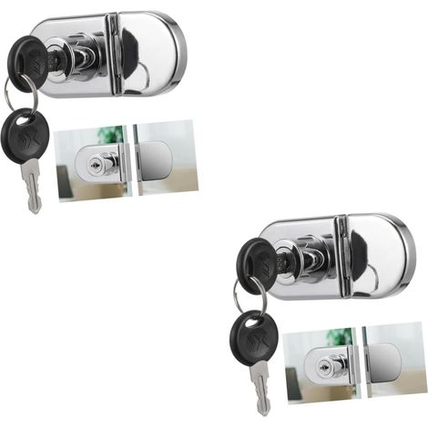 Serrure à vitrine en 2 pièces, verrou de sécurité pour meubles (1/5)