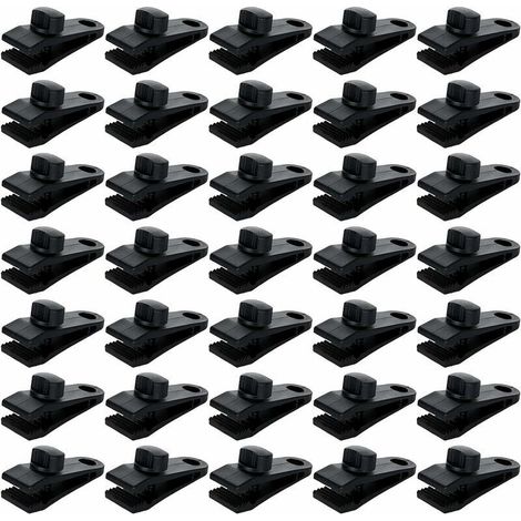 Lot De 30 Clip De Bâche Tente, Pince Pour Bâche De Verrouillage, Pince Pour Bache Pince Pour Auvent Fixation Bache Camping Toile Ombrage Bache De Piscine (1/4)