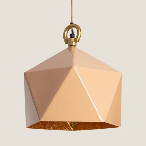 Lámpara Colgante Metal Gold Elia Beige (1/4)