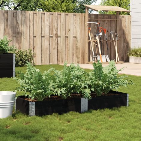 Jardinera de madera maciza de pino negro 150x50 cm vidaXL