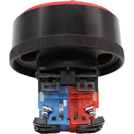 Includes AR30V1E emergency stop button switch with a large mushroom-shaped head and a 30mm opening. (1/3)