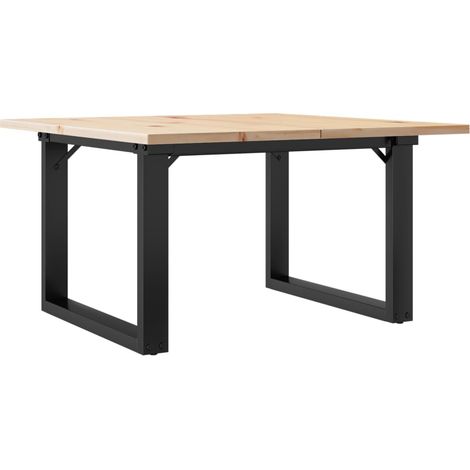 Tavolino da caffè rettangolare in stile industriale 60 x 60 x 40 cm in legno di pino e acciaio DEC036243