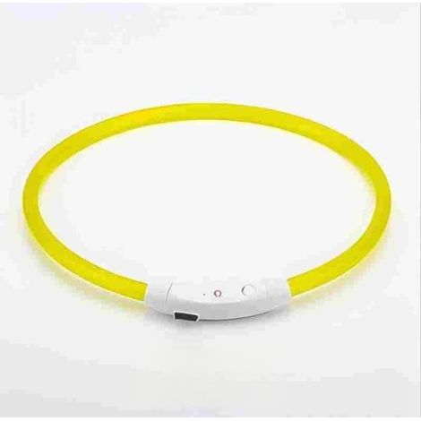 Collar luminoso - Collar LED para perro - El collar se puede cargar mediante USB (separado por separado) - M - Naranja (1/5)