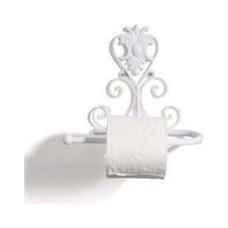 ZVD Toilet Papier Support Mural Vintage Papier Hygiénique Rouleau Porte Serviette Cintre Salle de Bain Porte-rouleau (White) (1/4)