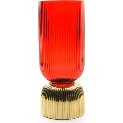 Vaso decorativo con base color oro per decorazioni natalizie -Verde