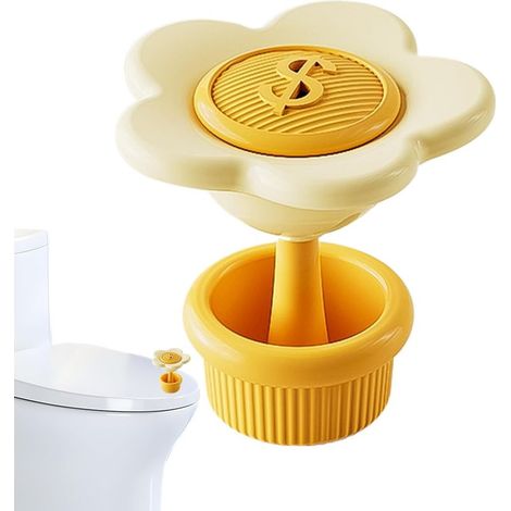 Pulsante per WC - Pulsante per la cassetta dello sciacquone - Pulsante di scarico per WC con aromaterapia - Interruttore per bagno con grazioso design floreale (1/5)