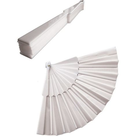 Trade Shop - 12 Ventagli Ventaglio Bianco Segnaposto Ricevimento Matrimonio Sposi Wedding -
