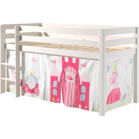 Lit Enfant "Pino Princesse" 90x200cm Blanc (1/2)