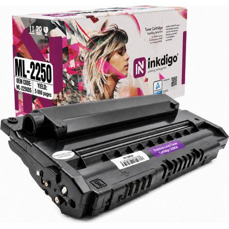 Toner Inkdigo ML-2250D5 compatibile con Samsung ML-2250 ML-2251NP ML-2252W, certificato TÜV. (1/4)