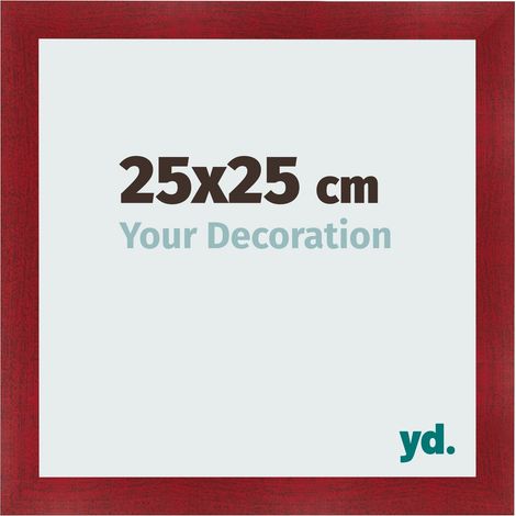 yd. - Cadre photo 25x25 - Vin Rouge Patine - MDF - Pisa (1/5)