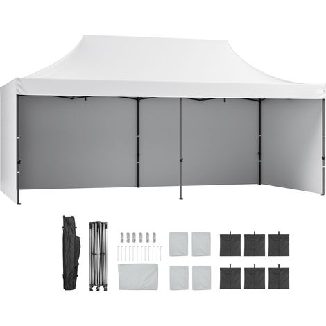 Mophorn Pop-up-Überdachung, UV-beständig, wasserdicht, 10 x 20 Fuß tragbarer Pavillon mit abnehmbaren Seitenwänden, Tasche auf Rollen