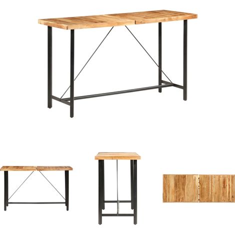 The Living Store Bartisch 180x70x107 cm Massivholz Akazie -  Esstische (1/5)