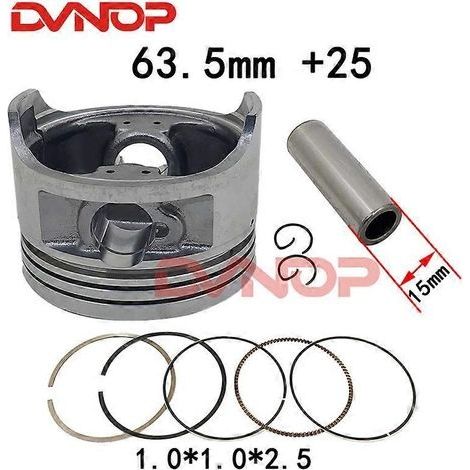 Piston de 63,5 mm, axe de 15 mm, segment pour moto ZONGSHEN200, LONGXIN200, LIFAN200, CG196, CG200, CG 200, 200 cm³, pièces détachées (63,75 mm)