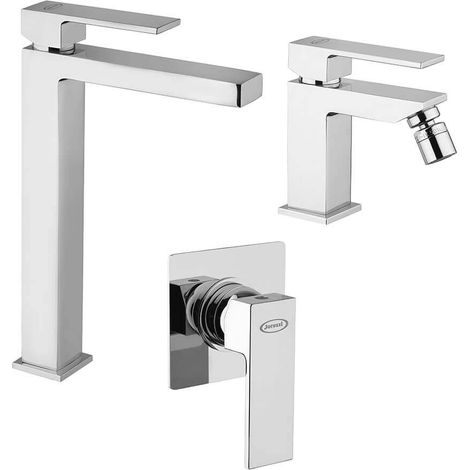 Set miscelatori Jacuzzi Rubinetteria lavabo alto bidet e doccia incasso serie Twinkle (1/5)