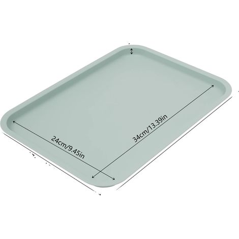 Bandeja de servir, diseño antideslizante, material duradero, azul. (1/2)