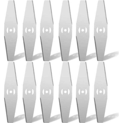 (Silber, 12) 12 Ersatzmesser für Rasenmäher, kompatible Messer für Elektrorasenmäher, Ersatzmesser für Freischneider (1/5)