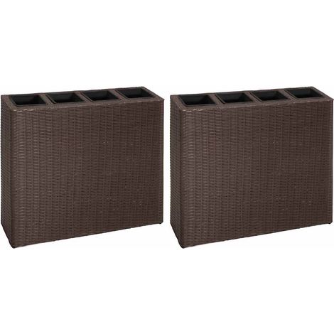 Maison Exclusive - Garten-Hochbeet mit 4 Töpfen 2 Stk. Poly Ratta (1/5)