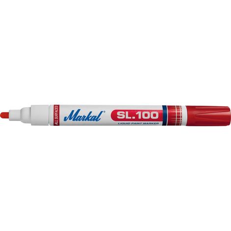 12 Pennarelli a Pompa per Vernice Liquida Indelebile. Rosso SL100 - Markal (1/2)