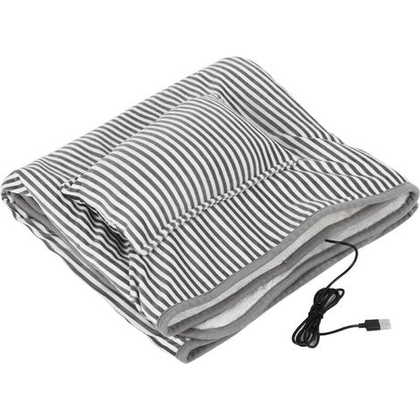 USB Electric Heated Blanket for Home and Office, Heating Pad for Legs and Body, Dark Grey (1/5)