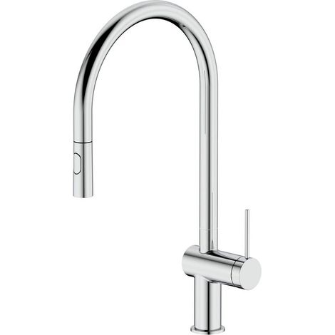 Miscelatore lavello alto Lady Cold Start Ø35 doccia estraibile 2 getti cromo Aquasanit (1/2)