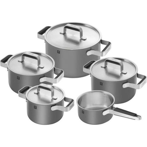 Zwilling PURE Set di pentole 5 pezzi Acciaio inox 18-10 Rivestimento ceramico Manici Stay-Cool con inserti in silicone Lavabile in lavastoviglie Forno fino a 180°C colore Rosa