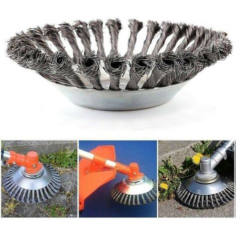 TESTINA PER DECESPUGLIATORE UNIVERSALE SPAZZOLA PER PULIZIA PAVIMENTI 150MM 6" (1/3)