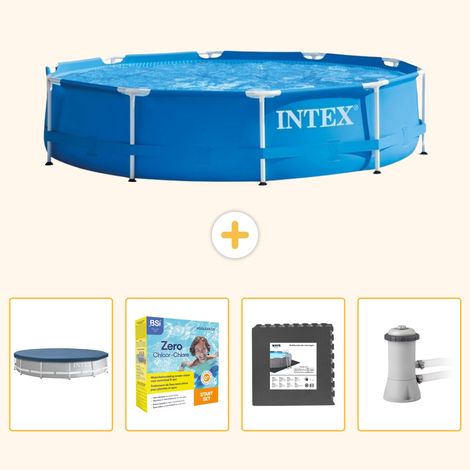 Intex Piscine Tubulaire Ronde - 366x76 cm - 5-pièces S85 (1/5)