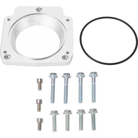 Adattatore per corpo farfallato, da 3 a 4 bulloni, adatto per collettori di aspirazione da 77 mm di motori DBC LM7 LR4 LQ4 4.8L 5.3L 5.7L 6.0L.