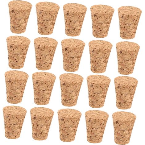 Lot de 20 bouchons liège - bois - pour bouteilles et bocaux (1/5)