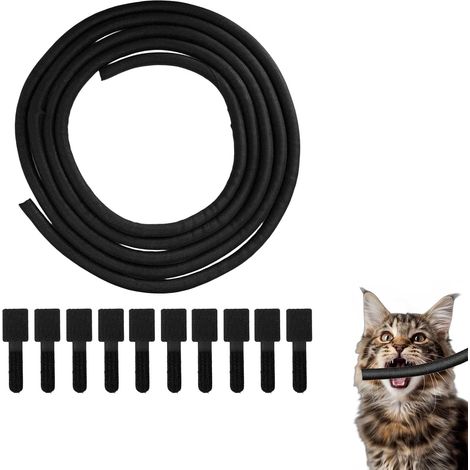 Funda protectora para cables de mascotas (perros y gatos), 3 metros de largo, 10 mm de diámetro - Antimordeduras, segura para niños y mascotas, resistente a temperaturas extremas. (1/5)