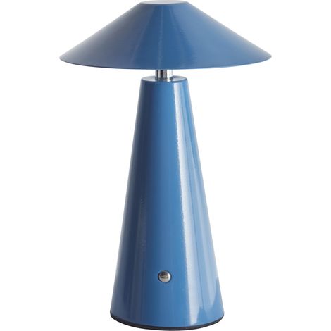 Lámpara de mesa moderna minimalista de hierro luz LED para interior inalámbrica seta azul Apayao