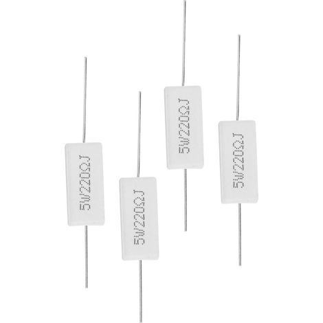 10 Stück Zementwiderstand Leistungswiderstand 5% elektronische Bauteile 5W (220R) (1/5)