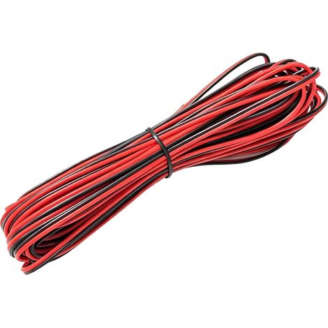 Fil Electrique 22AWG Rouge et Noir 10m Câble d'Extension LED 2 Conducteurs en Cuivre Étamé pour Ruban LED Luminaire 12V 24V et Projets DIY - Câble Flexible pour Connexion Sûre (1/5)