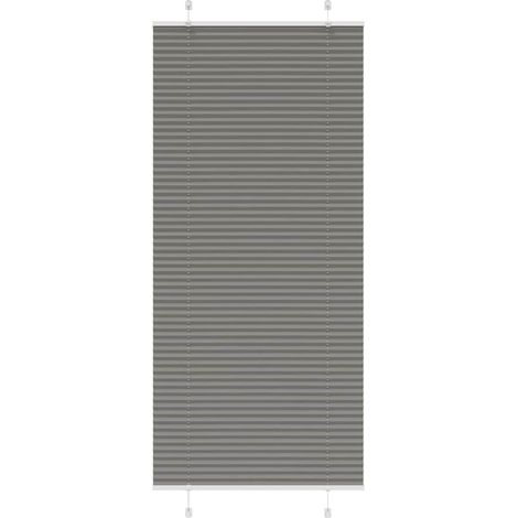 Plissee Anthrazit 85x200 cm Stoffbreite 84,4 cm Polyester
