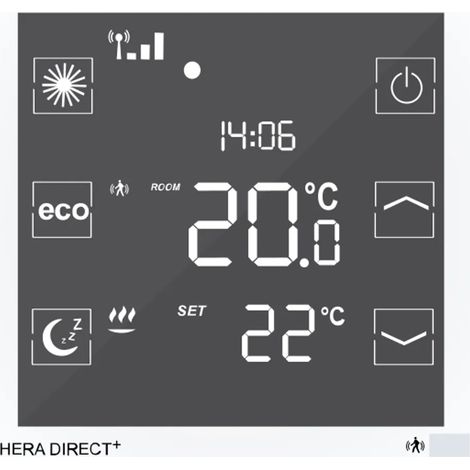 blossom-ic Hera Direct+ Termostato ambiente UP (Bianco), 230V per Hera+ Primus/Extensia PRO per riscaldamento a pavimento, riscaldamento, HDPW-4010