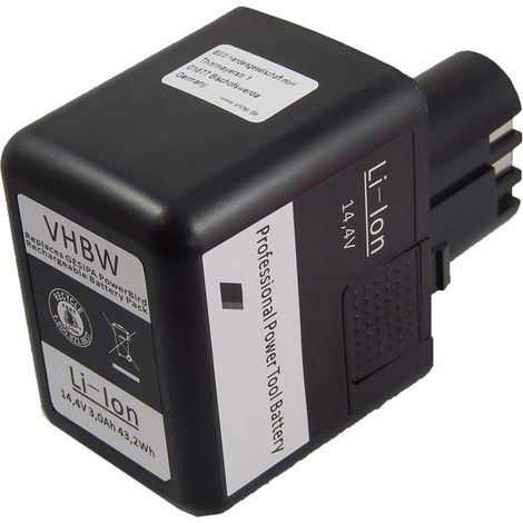 vhbw 1x Akku kompatibel mit Gesipa Powerbird Werkzeug, Blindniet-Setzgerät (3000 mAh, Li-Ion, 14,4 V)