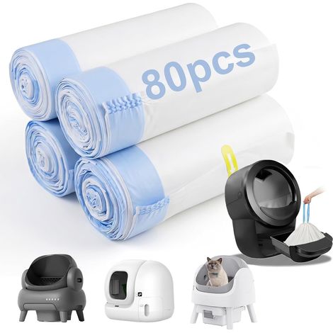 80 Bags for Self-Cleaning Cat Litter Tray (1/5)