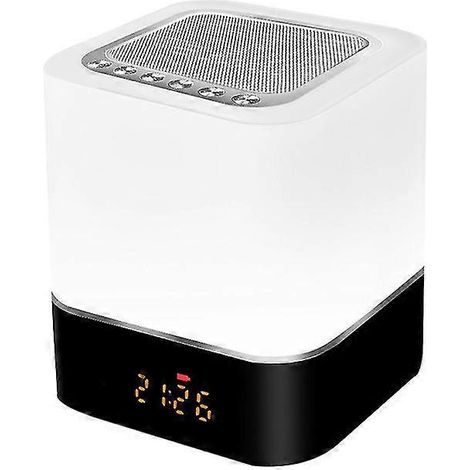 Lampe de chevet Gallstep avec enceinte Bluetooth, réveil et enceinte Bluetooth tactile, à intensité variable et couleurs changeantes. (1/5)