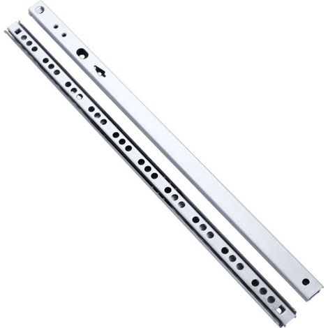 Kugelgelagerte Schubladenschienen mit Nut, 17 mm Durchmesser, 246 mm Länge, Metall-Kugellager-Schubladenschienen, Schubladenschienen für Möbelschubladen, Tiefe (1/5)