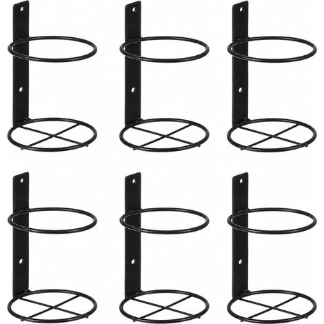 Porte-Bouteille Mural, 6 Supports Individuels en Fer Noir pour Vin (1/5)