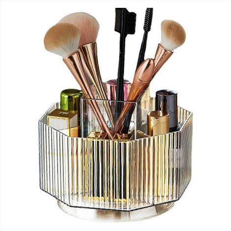 Organisateur de maquillage rotatif à 360°, avec présentoir cosmétique à 5 emplacements (1/5)