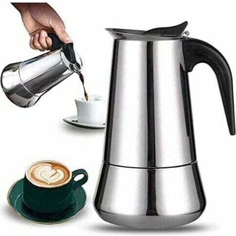 Italienische Kaffeemaschine für 12 Tassen aus Edelstahl, XU, für alle Herdarten geeignet, 12 Tassen, hochwertiges Produkt, langlebig und zuverlässig, ausgewählte Materialien - KZQ (1/4)