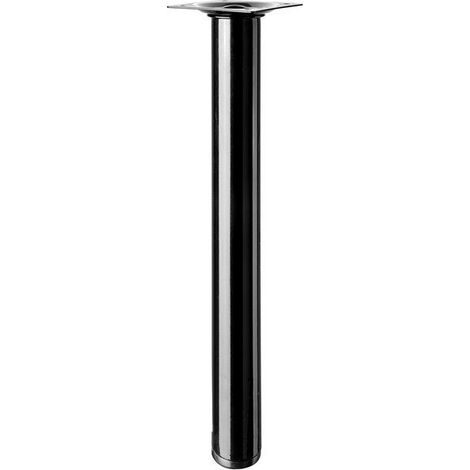 HETTICH Pied de table basse cylindrique fixe acier époxy noir, 30 cm