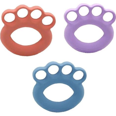 Lot de 3 poignées de regravure pour quatre doigts, entraînement des doigts et des poignets, masseur de mains en silicone pour soulager les douleurs aux mains (1/5)